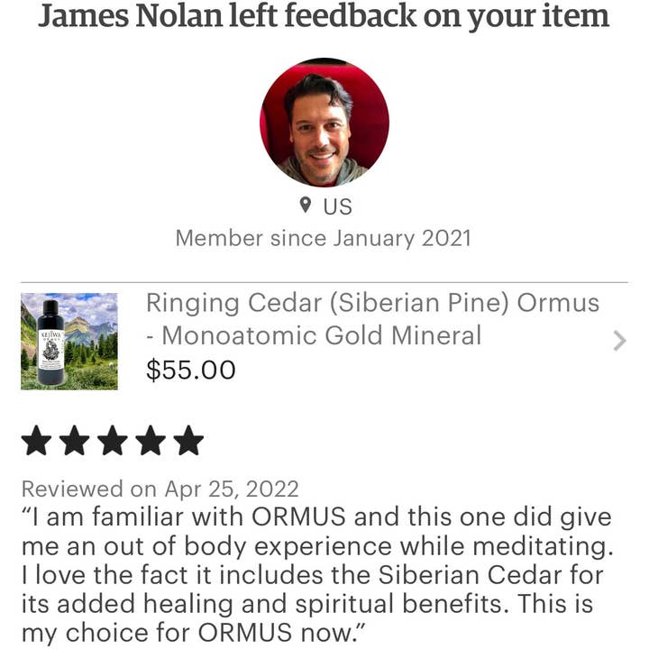 Kejiwa - Wholesale Elixir - Ringing Cedar (Siberian Pine) Ormus2