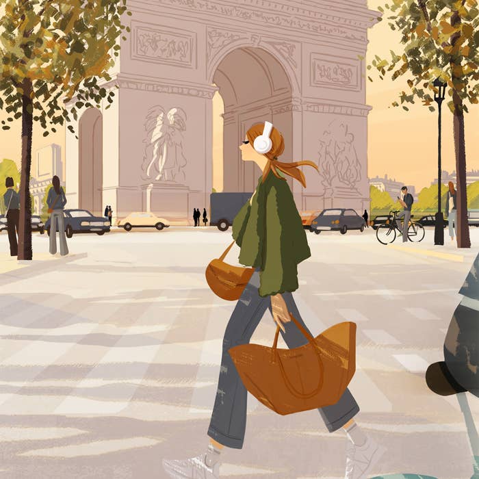 Impressão Fine Art - "Shopping nos campos" - Sr. Forichon por atacado de Atelier Contemporain