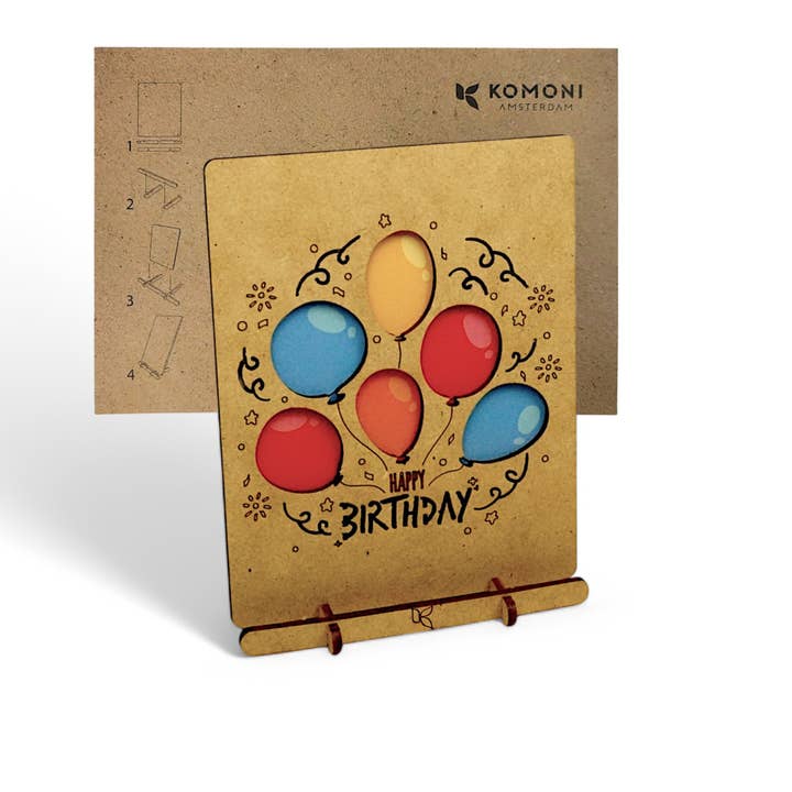 Pop-up fødselsdagskort for engroshandel hos KOMONI Amsterdam