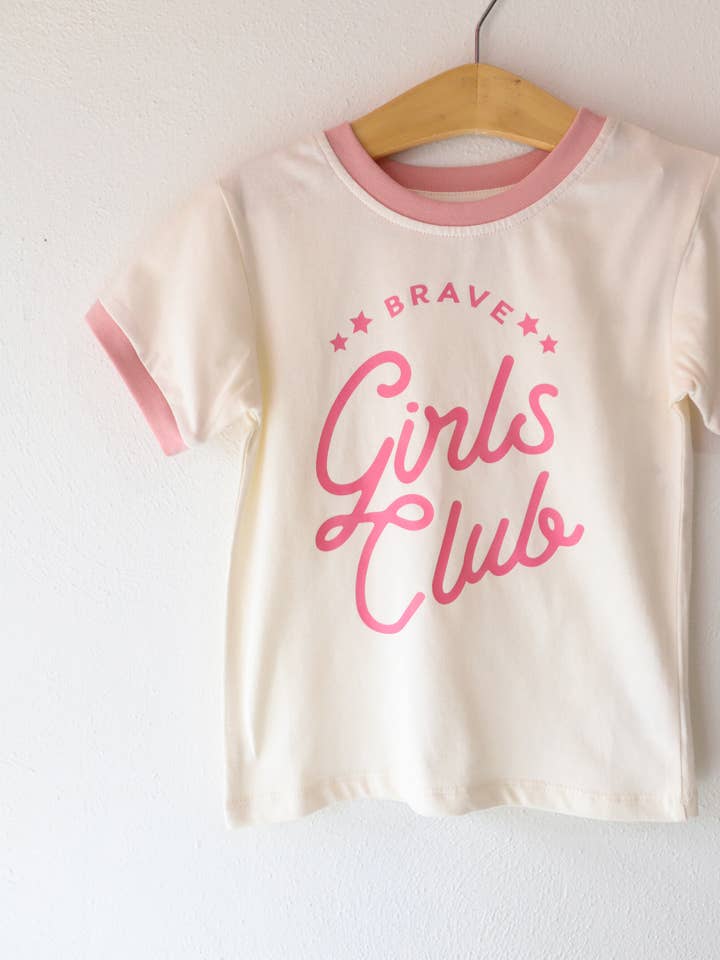 Polished Prints - Wholesale Screen Printed T-Shirt - Kids - Brave girls club graphic tshirt, trendy toddler clothes