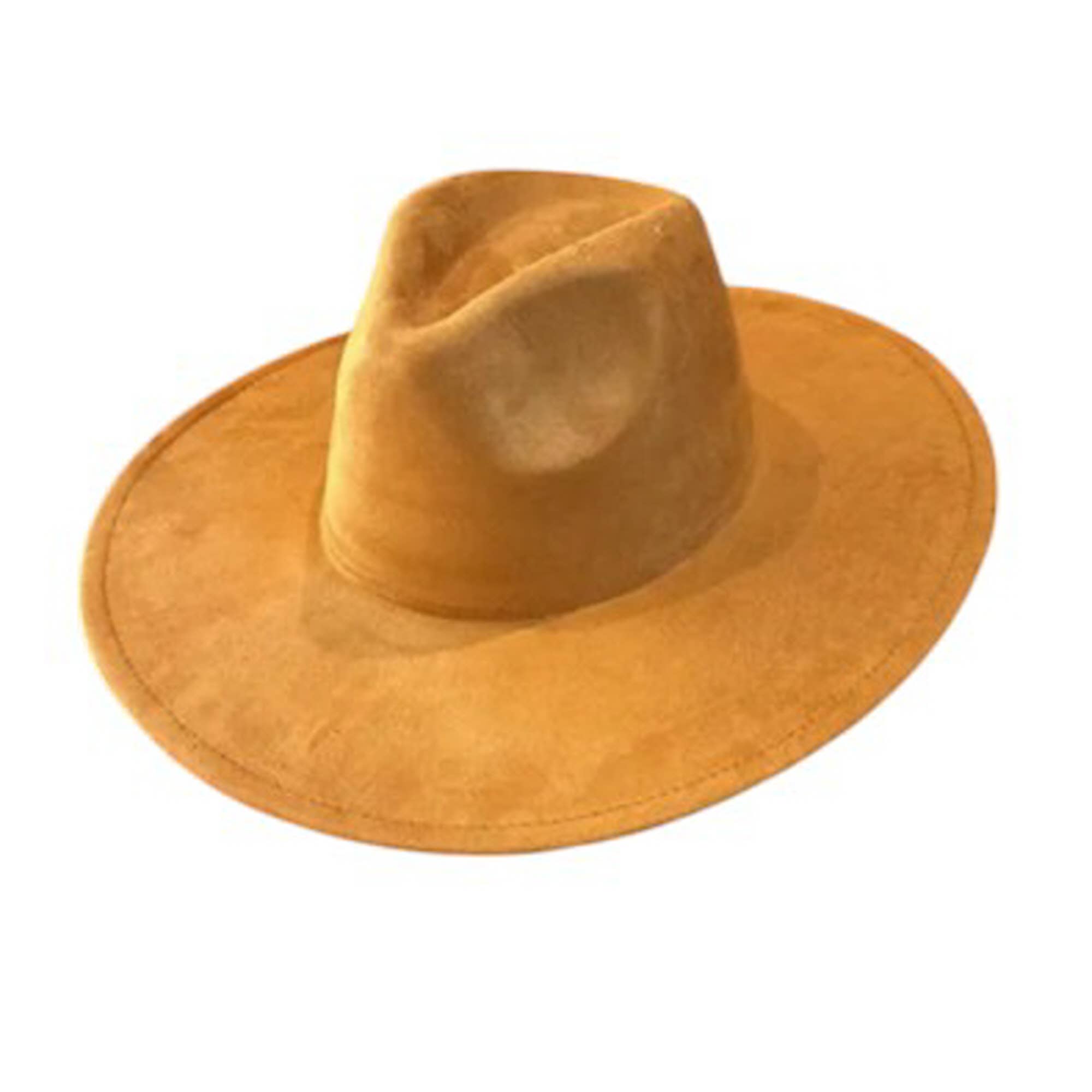 Portia Hat - Venta al por mayor Sombrero fedora - Unisex - Sombrero Panamá clásico de ante vegano con ala ancha17