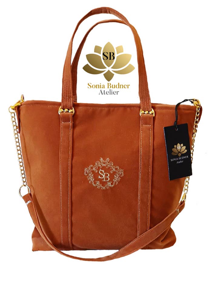Milano Cognac Tote Bag for wholesale by Sonia Budner Atelier