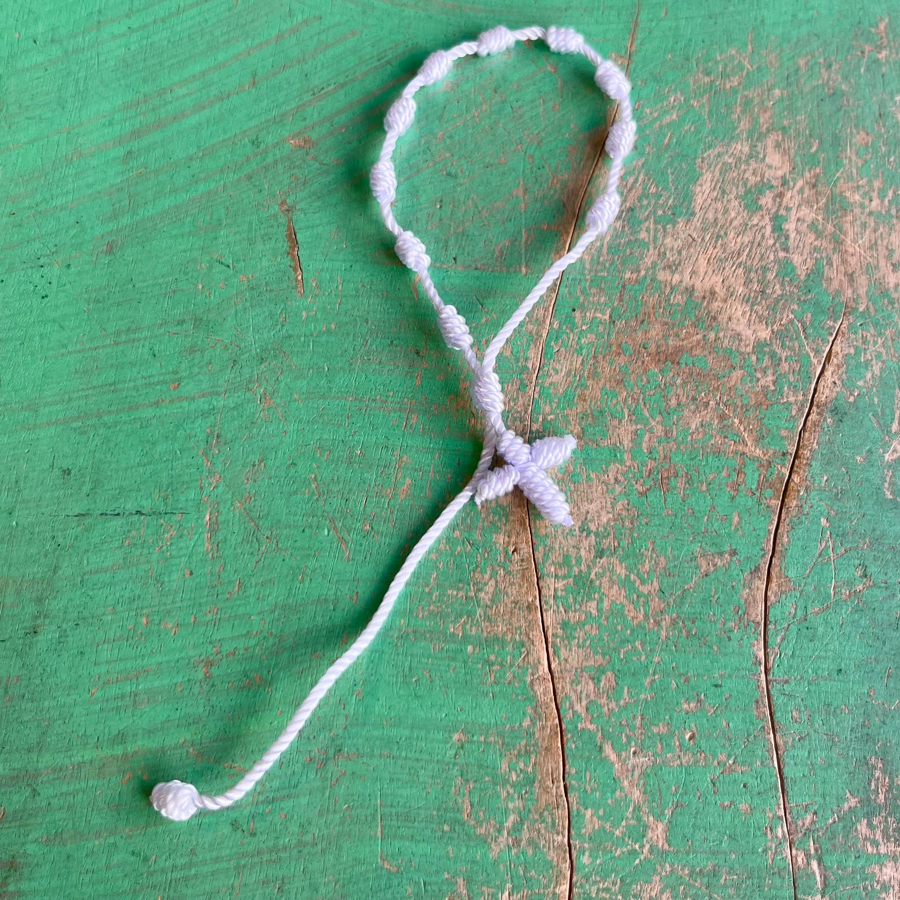 Love and Honor Jesus LLC - Wholesale Woven/Braided Bracelet - Knotted Cord Rosary Decade Adjustable Bracelet10