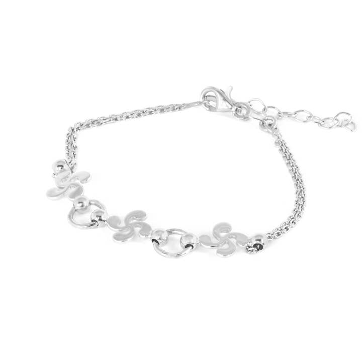 Lauburu Kædearmbånd Sølv Rhodineret 925 Kugler for engroshandel hos TALISMAN JEWELLERY (D&Fidanverdi, S.L.)