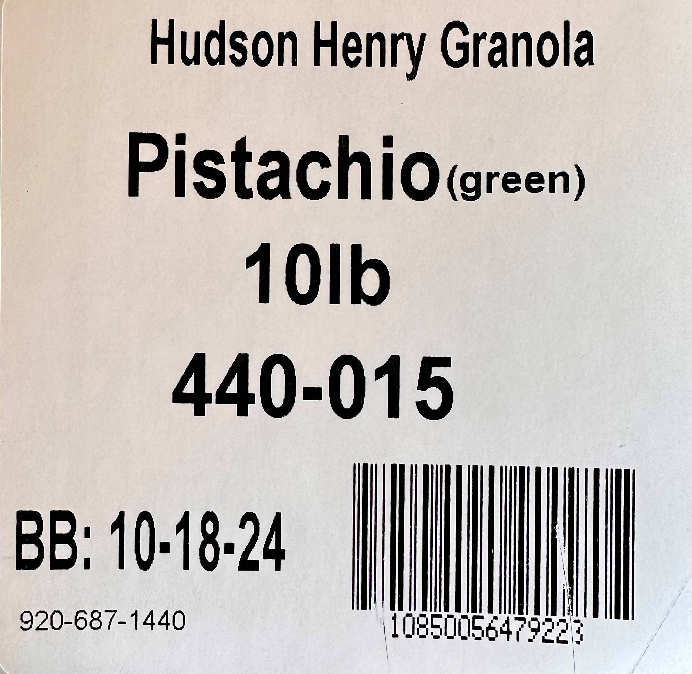 Hudson Henry Baking Co. - Wholesale Granola - Pistachio Almond Granola - BULK 10# (4-2.5# bags)2