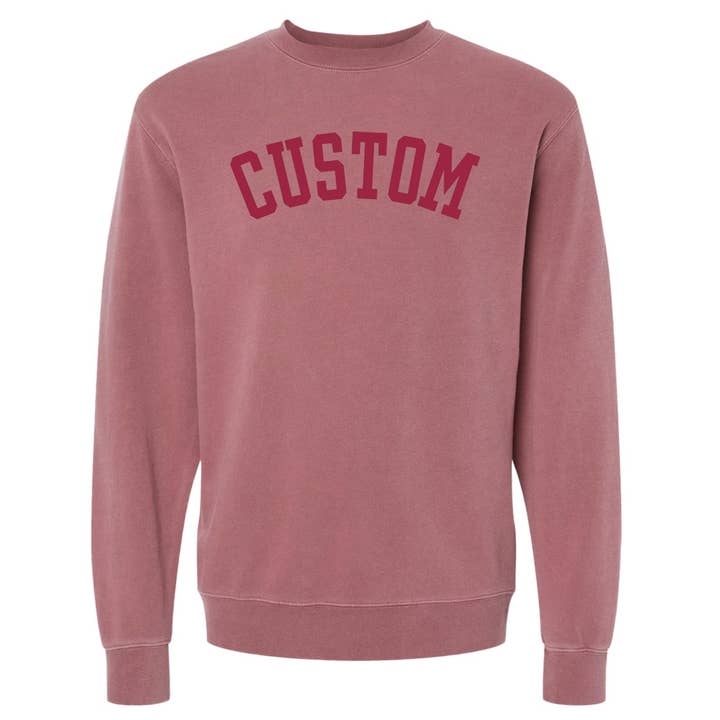 Jupmode - Wholesale Graphic Sweatshirt - Unisex - Custom Puff Print Tone on Tone Sweatshirt13