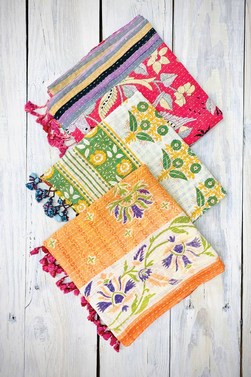 Sevya Handmade – Großhandel Schal – Damen – Cotton Kantha Schals11