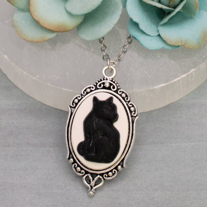 Purrfection Katt Cameo Silverhalsband för wholesale av ZAD