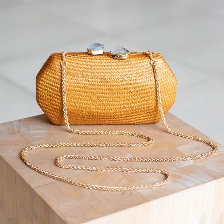 LIKHÂ - Wholesale Clutch Bag - Women's - Camel Clutch Bag - Woven Clutch Purse | LIKHA