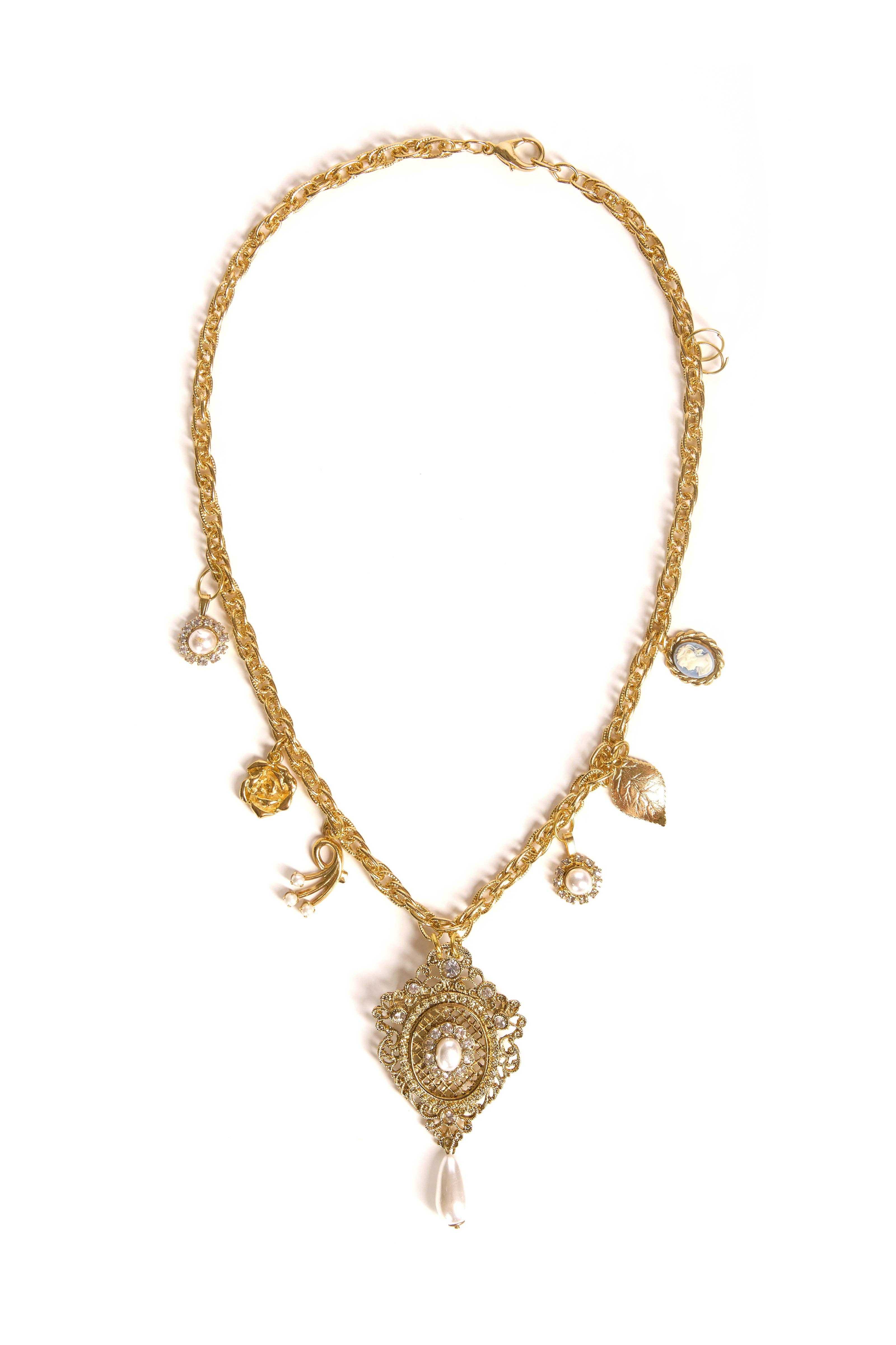 Caramel Vintage Jewellery – wholesale Pendant/charm necklace – Lillibeth Sister Necklace1