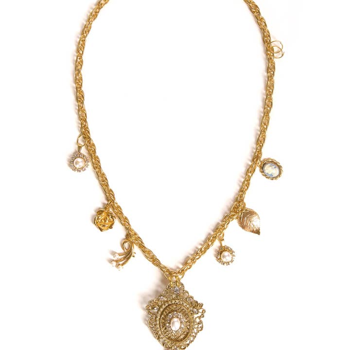 Caramel Vintage Jewellery – wholesale Pendant/charm necklace – Lillibeth Sister Necklace1