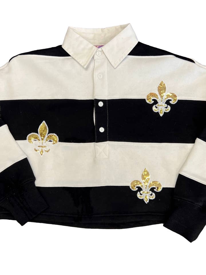 Fleur De Lis rugbypolo voor wholesale door Sparkle City