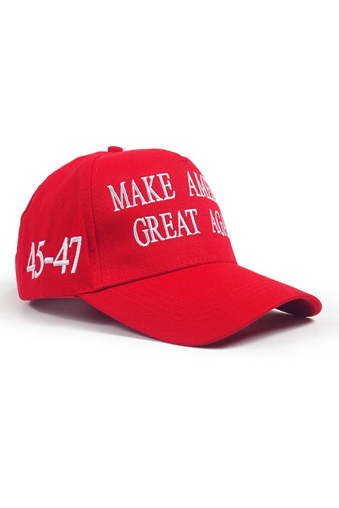 Red Make America Great Again Baseball Cap MOQ 3pcs ZK1728 for wholesale on Faire1