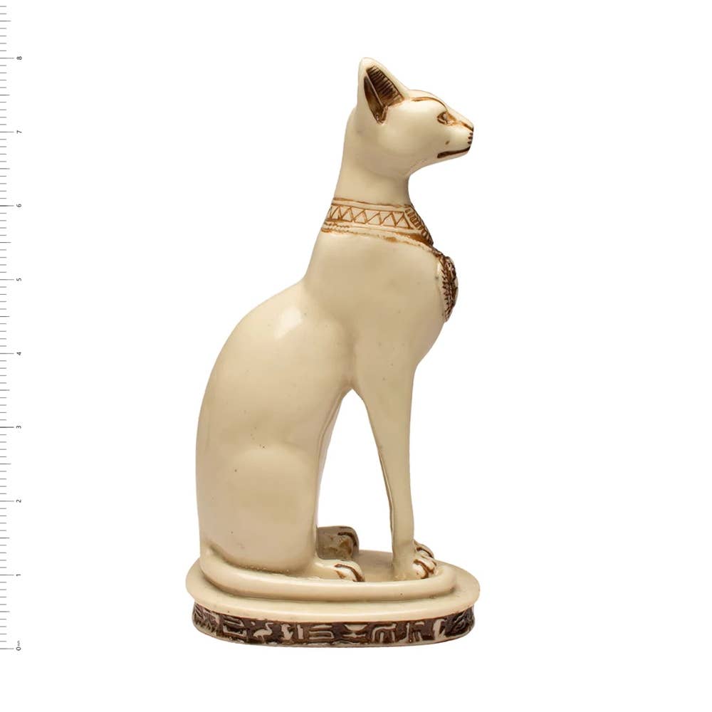 Discoveries, Inc. – Estatueta decorativa por atacado – Estátuas da Deusa Bastet - Gato Branco - Deusa Egípcia5