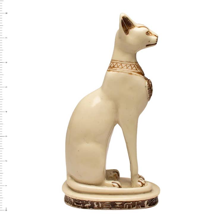 Discoveries, Inc. – Estatueta decorativa por atacado – Estátuas da Deusa Bastet - Gato Branco - Deusa Egípcia5