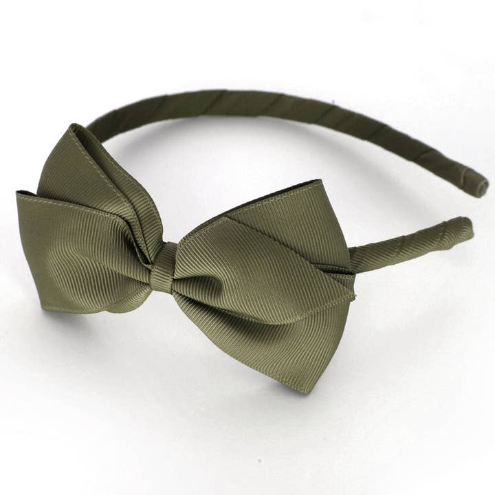 Large Deep Sage Alice Band for wholesale by Verity Jones London