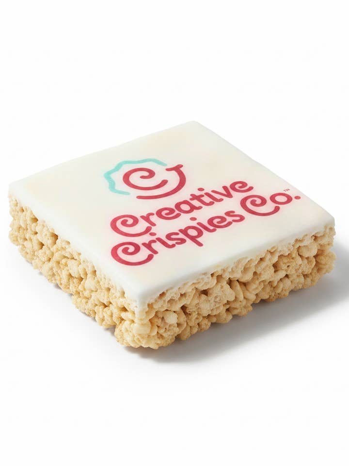 Custom Logo Rice Crispie Treats - Case of 12 for wholesale by Creative Crispies Co.