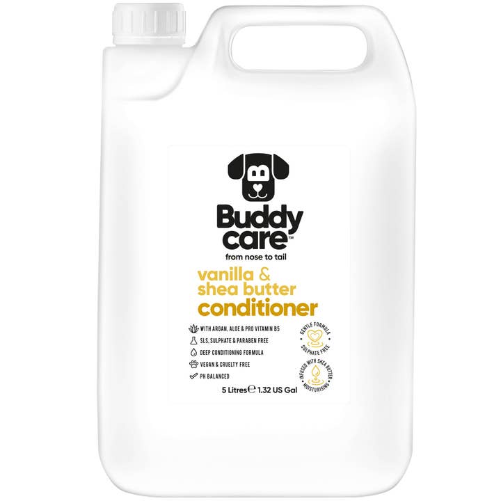 Buddycare Dog Conditioner - Vanilla & Shea Butter - 5L / 1.32 Gal for wholesale by Buddycare