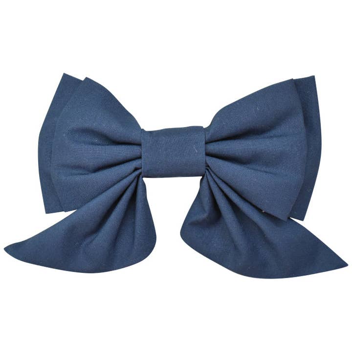 Navy. Preppy Bow for wholesale by Dress for Cocktails