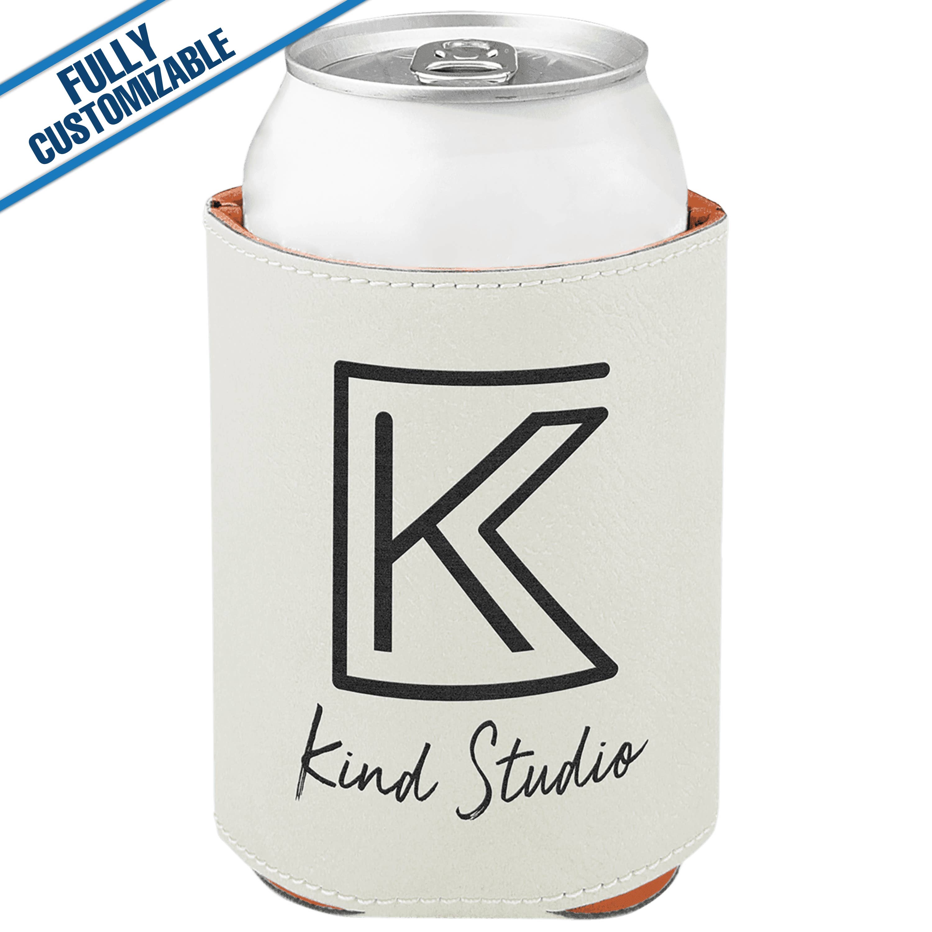 GiftWorksPlus - Vente Housses de boisson - 12 oz. Porte-boisson en similicuir gravé personnalisable16