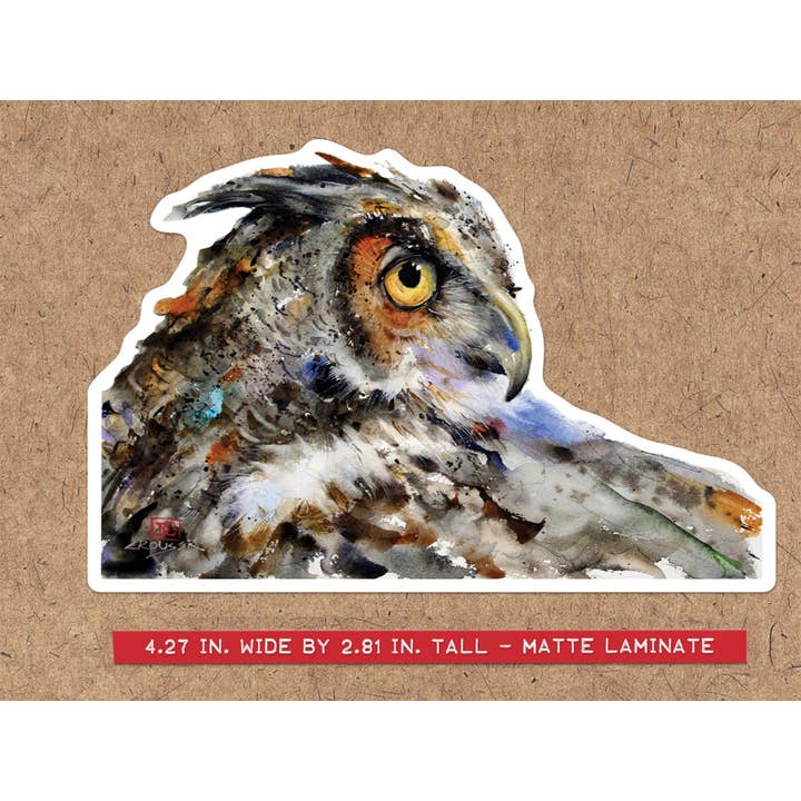 Sticker 'LOOKING BACK' for wholesale by The Art of Dean Crouser Greeting Cards & Stickers