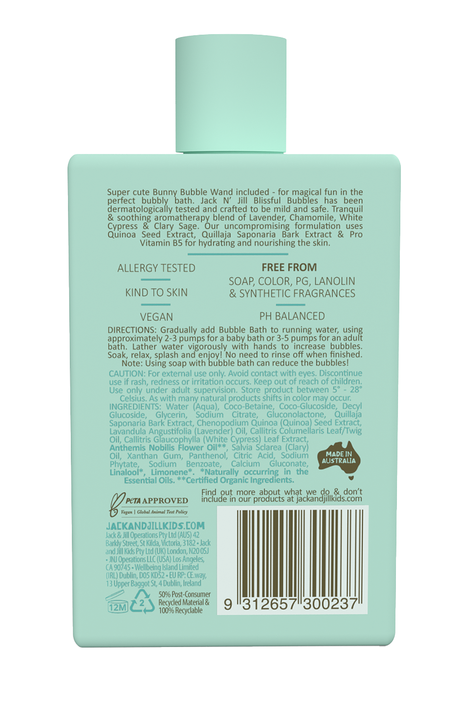 Jack N' Jill Kids & NFco - Wholesale Bubble Bath - Jack N' Jill Bubble Bath with Bubble Wand - Natural 300mL3