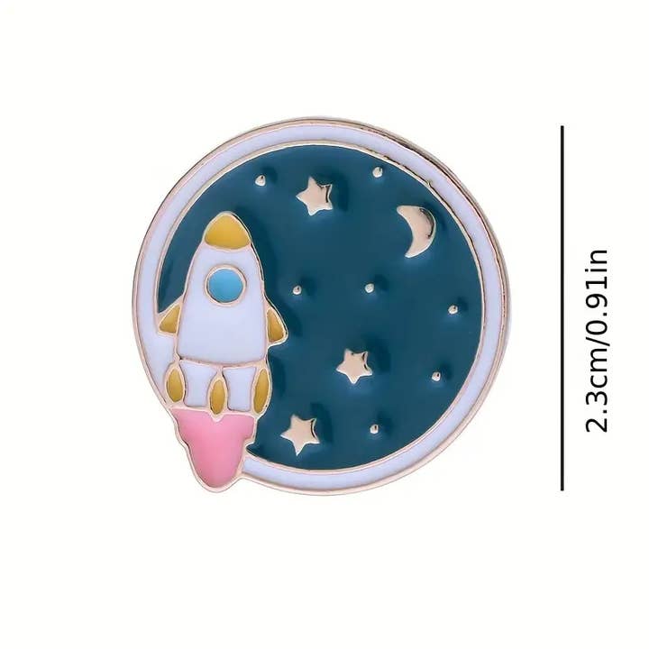 Magnifique Hearts - Wholesale Lapel Pin/Button - Cosmic Journey Enamel Pin Series, Intergalactic pins8