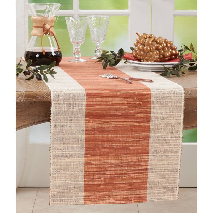 Saro Lifestyle - Wholesale Table Runner - Shimmering Banded Runner