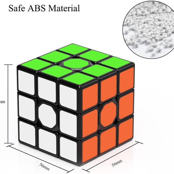 Toyventures - Wholesale Puzzle - Kids - Qiyi Smooth Speed Puzzle Cube Brain Teasers Toys (3x3 Black)1