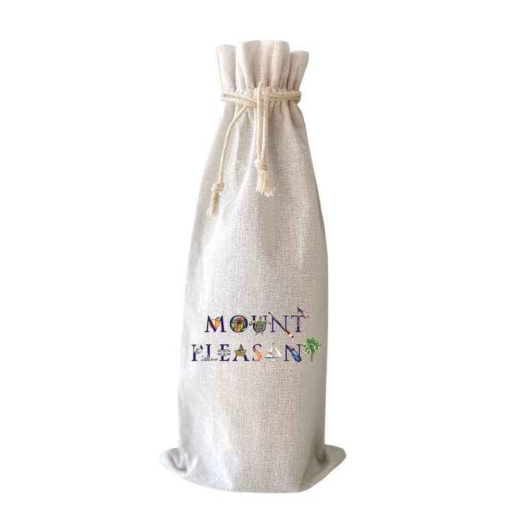 mount pleasant wine bag for wholesale by Tina Labadini Designs