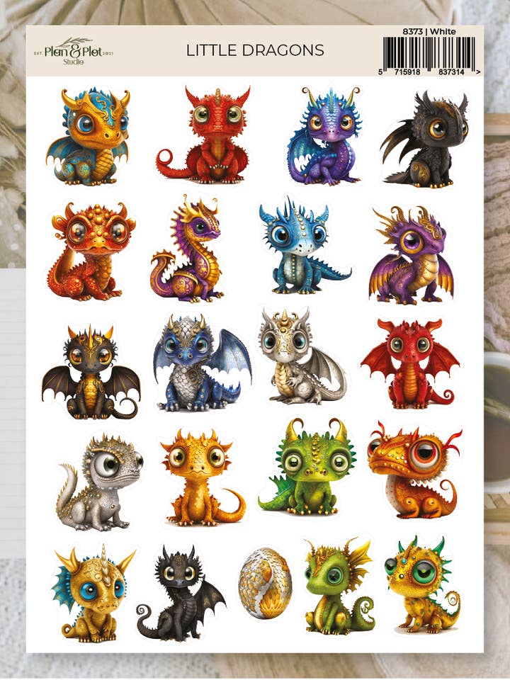 Little Dragons | Stickers voor wholesale door Plan & Plot Studio