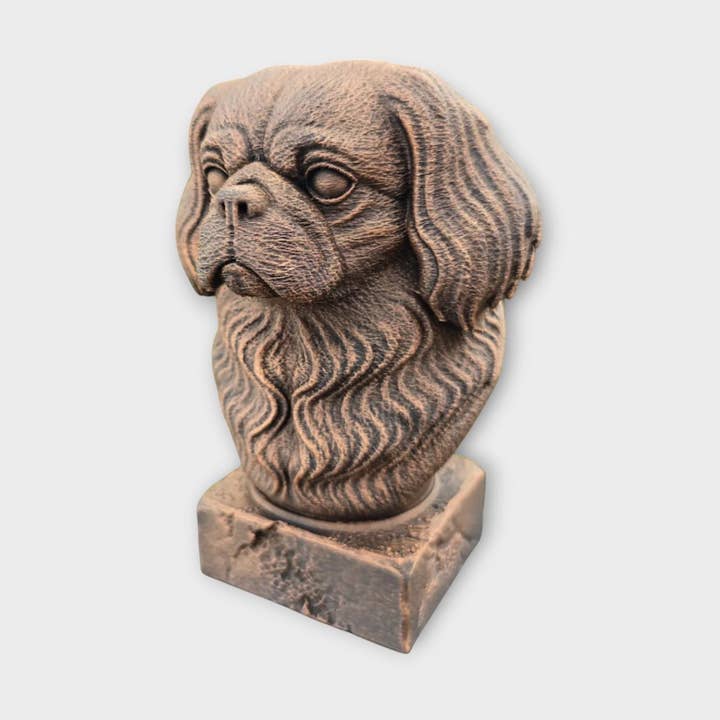 Buste de Pékinois - décoration d'intérieur, cadeau pour amoureux des chiens, pour lui/elle, ornement peint à la main pour la vente par 3DijkstraFinds