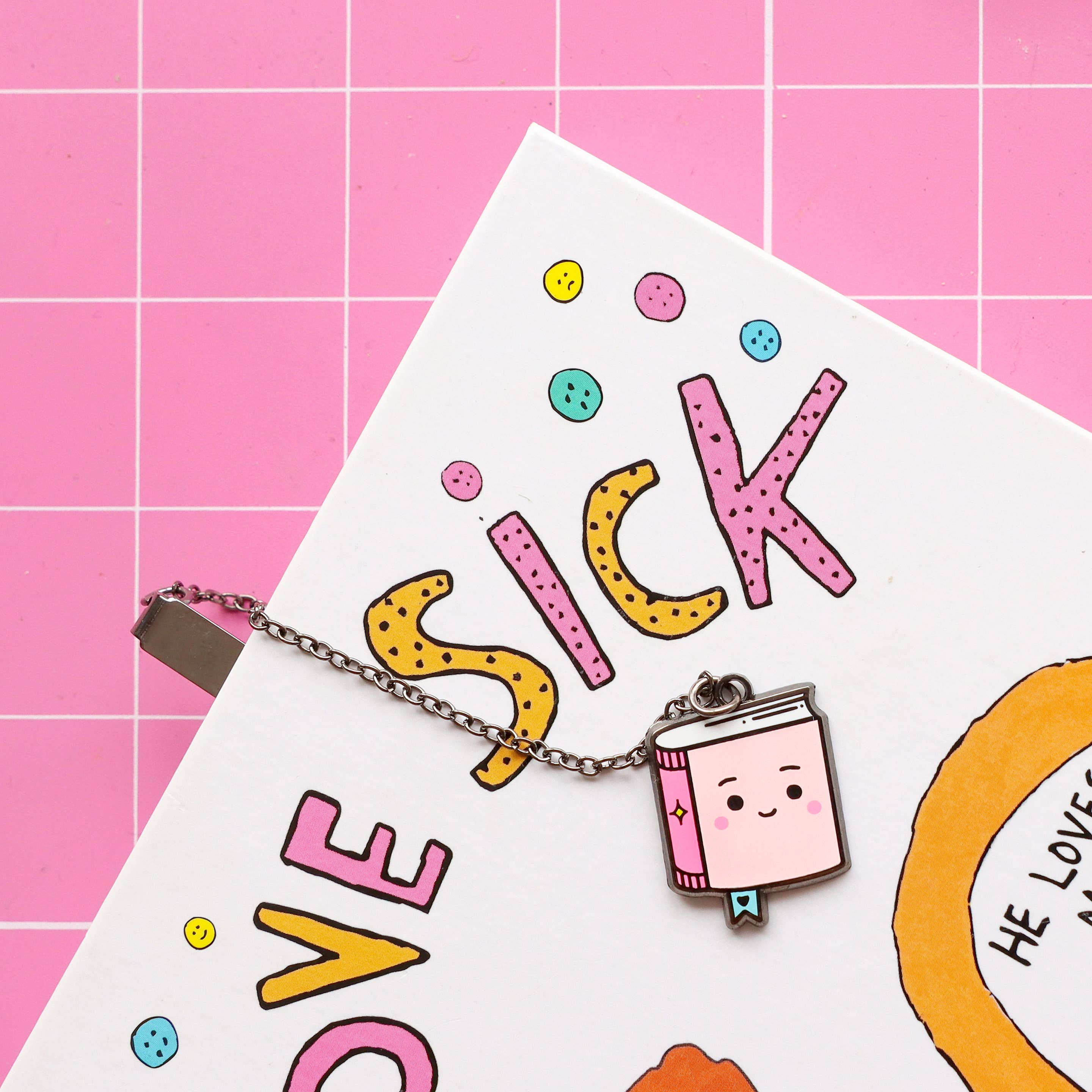 Fluffmallow (Custom duties for USA are pre-paid by us) - Vendita all'ingrosso Segnalibro - Segnalibro Kawaii in smalto con catenina1