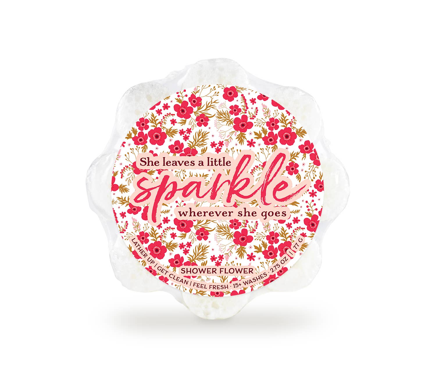 Caren Products - Wholesale Bath Pouf/Sponge - She Leaves a Little Sparkle Shower Flower