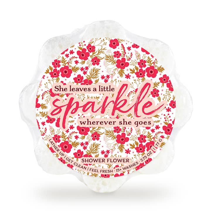 She Leaves a Little Sparkle Shower Flower for wholesale by Caren Products