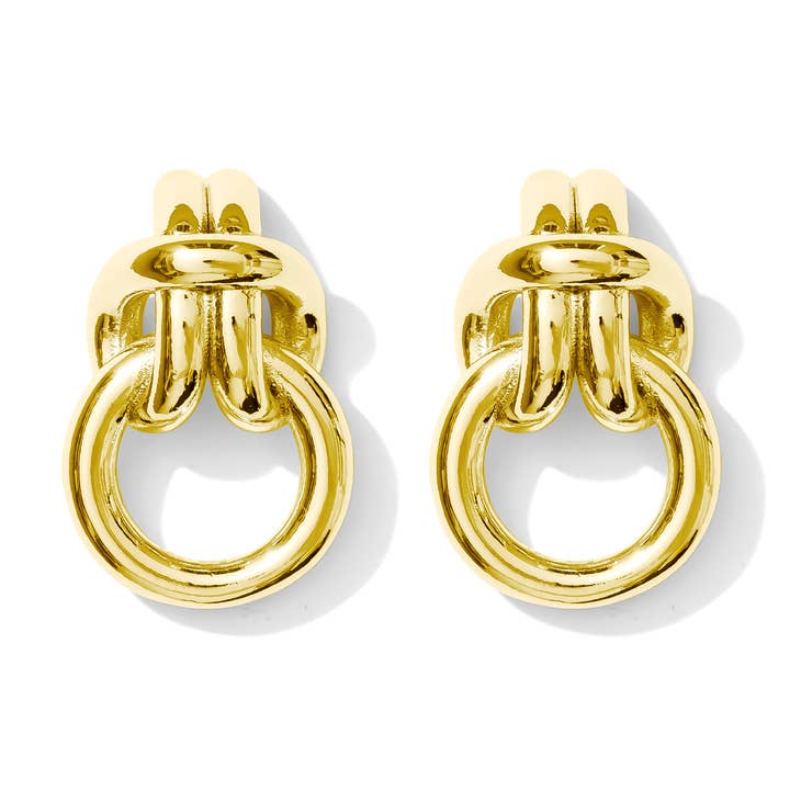 BRINCOS ENTRELAÇADOS - OURO por atacado de teal market