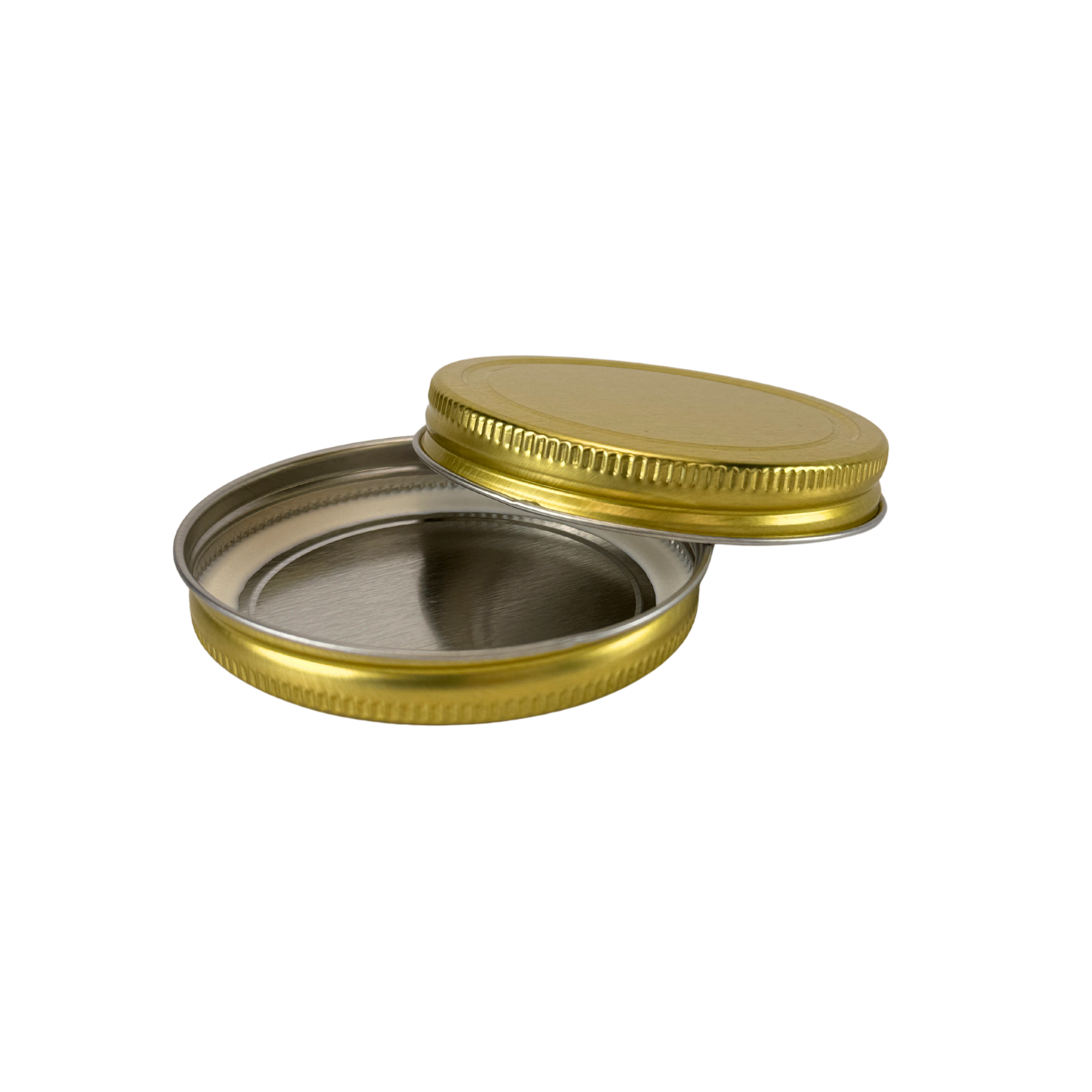 The Bottle Shoppe - Wholesale Jar - 8oz Amber Glass Jar with Gold Metal Lid with Plastisol  4