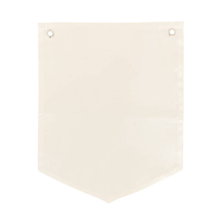 Blank Pointed Canvas Banner | Customizable Wall Hanging for wholesale by Imani + Kids by Imani Collective