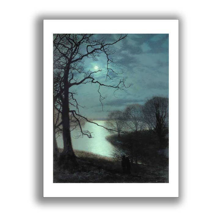 Impression d'art Watching a Moonlit Lake art mural non encadré pour la vente par Go To Design