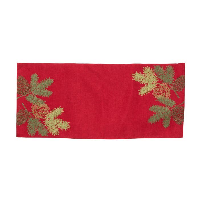 Xia Home Fashions & Manor Luxe - Wholesale Table runner - Christmas Pine Tree Branches Embroidered Double layer1