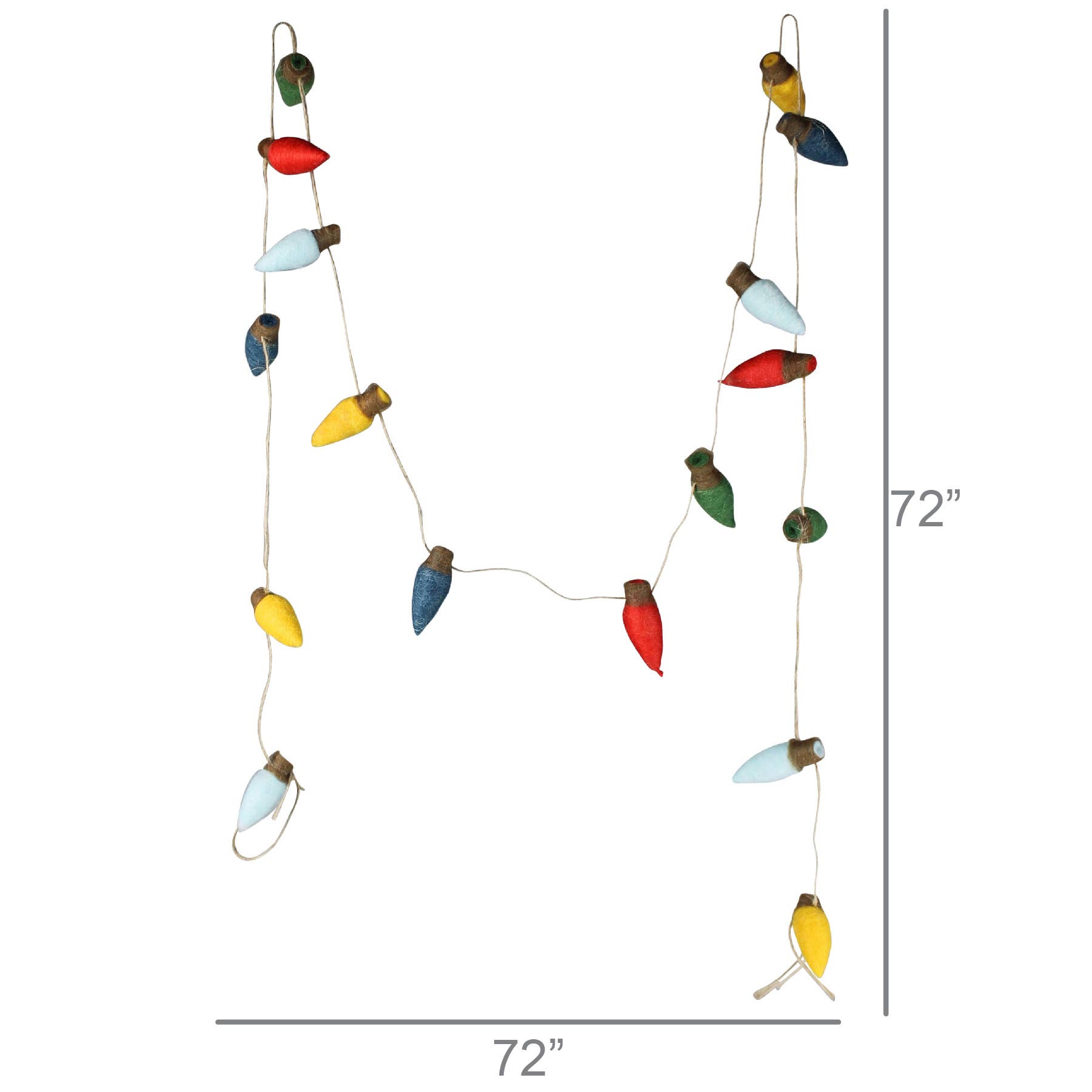HomArt - Venta al por mayor Banderines/guirnaldas - Guirnalda de luces, fieltro3