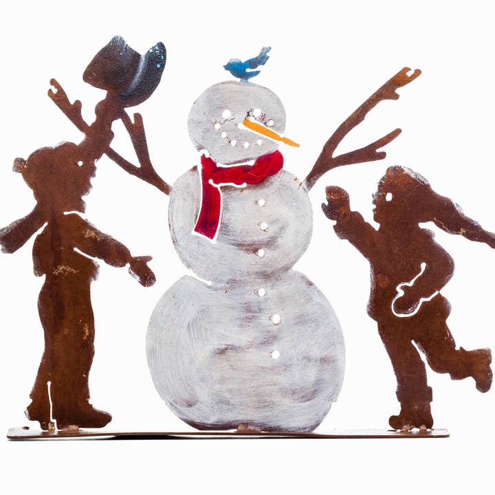 Elegant Garden Design – Großhandel Weihnachtsschmuck – Schneemann und Kinder Pop-Up - Gemalt