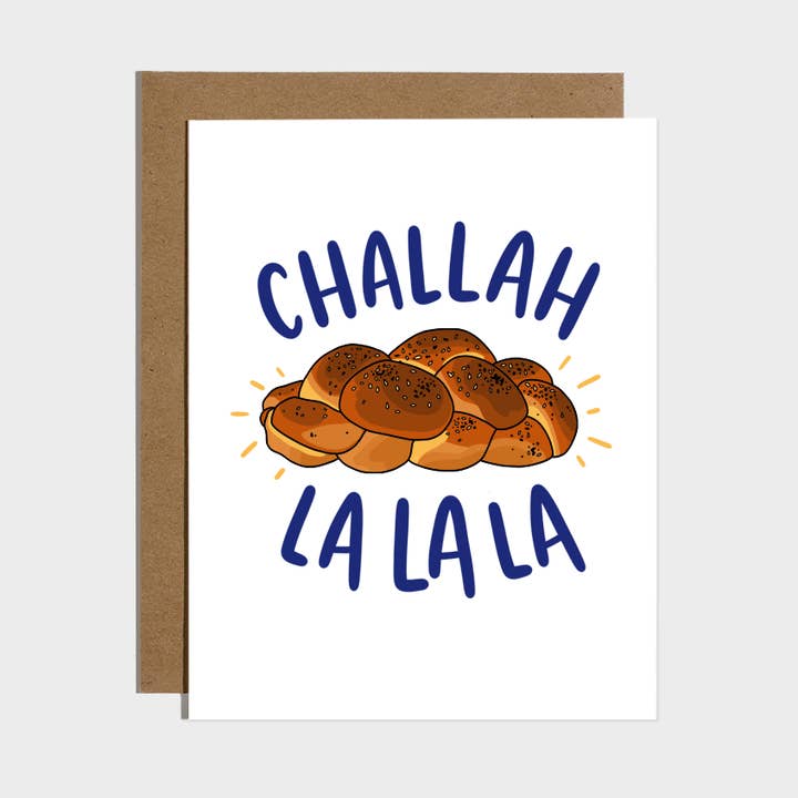 Challah La La La Hanukkah Card for wholesale by Brittany Paige