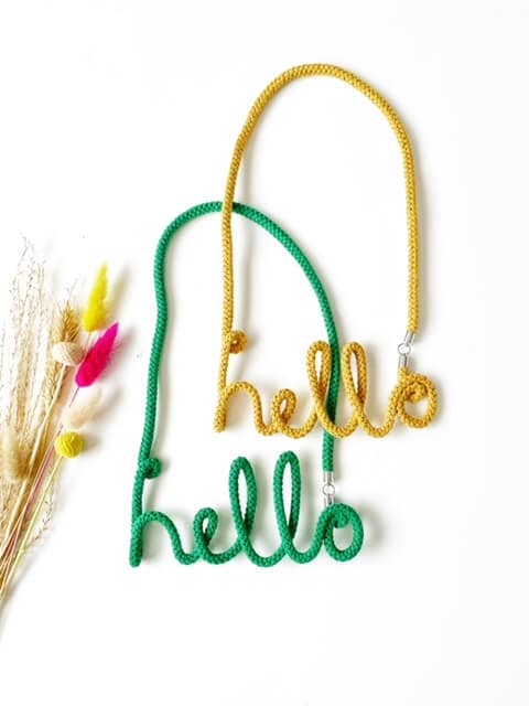 Handmade by Tinni - Wholesale Geweven ketting - The Hello Word Necklace - Handgemaakt door Tinni8