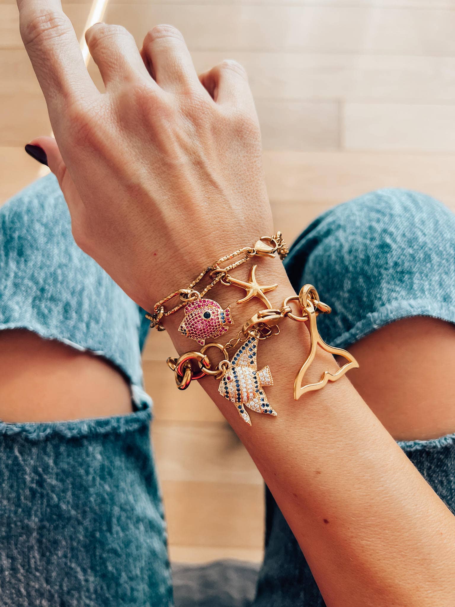 Goupi - Wholesale Charm/Dangle Bracelet - Steel chain fish bracelet0