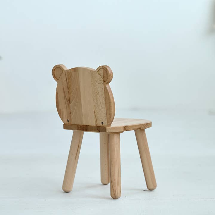 ODEAS - Venta al por mayor Sillas - Niños - Set de mesa infantil de madera y dos sillas con forma de oso