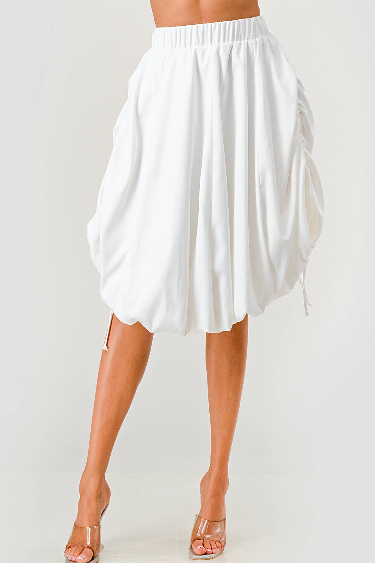 Namatt Design - Venta al por mayor Falda - Mujer - Falda midi burbuja ajustable con cordón lateral regular4