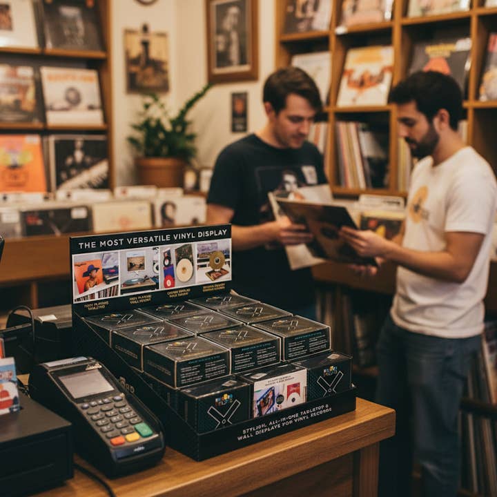 Record Props® - Venta al por mayor Papel pintado 3D - Exhibidor para discos de vinilo Record Props® (paquete de 30)4