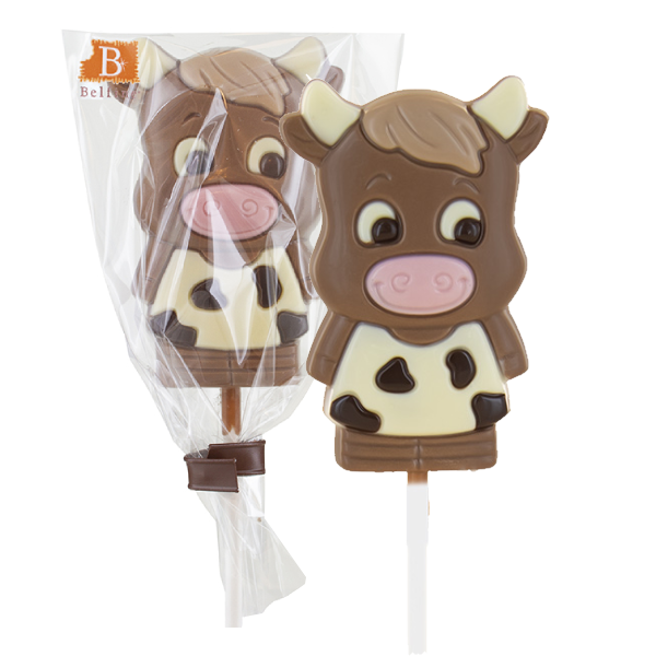 ADG Diffusion - Wholesale Chocolate - FARM ANIMAL CHOCOLATE LOLLIPOP 25g - Display of 242