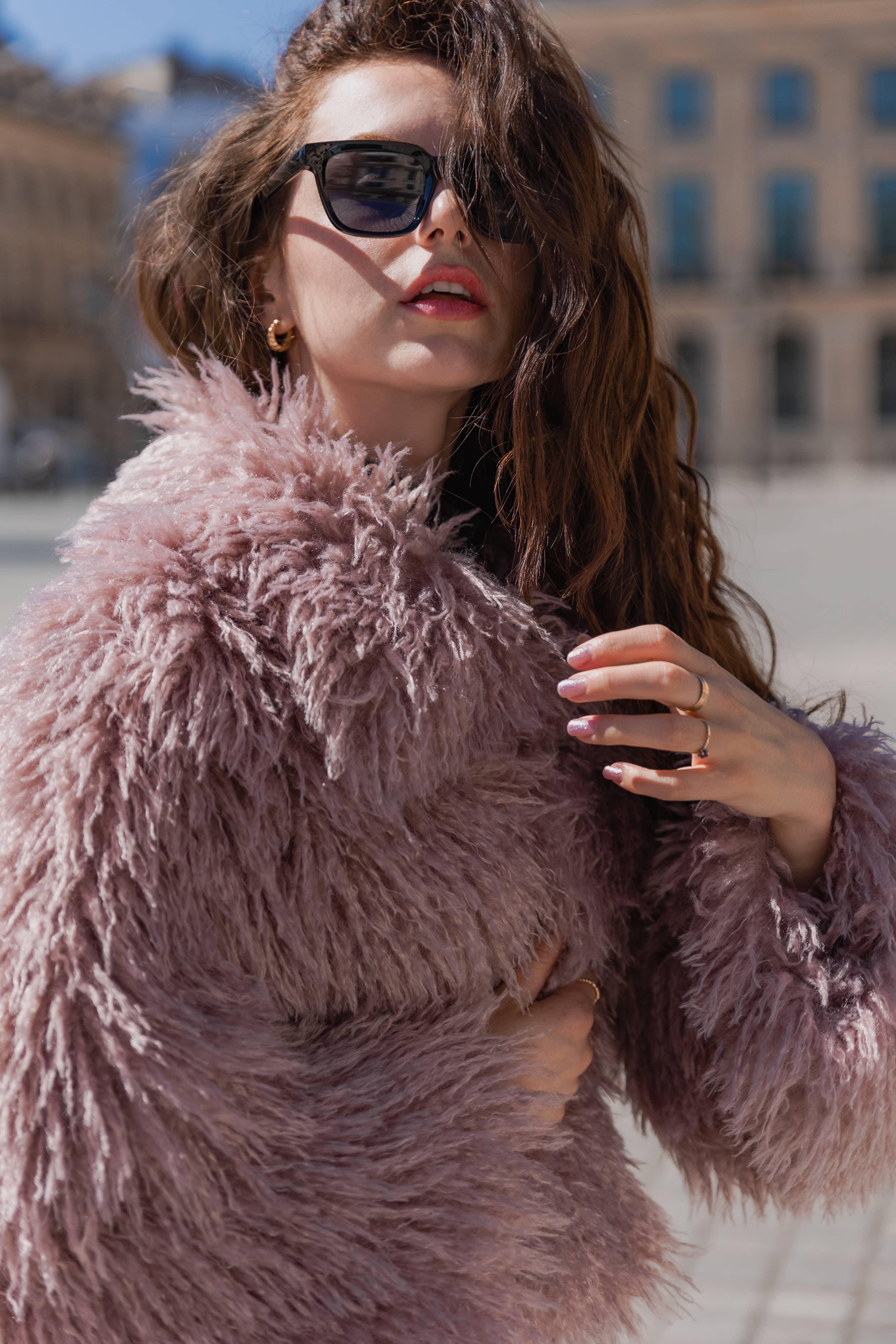 KZELL PARIS – Casaco de pele/imitação de pele - Mulher por atacado – Casaco curto de pele falsa de carneiro mongol13